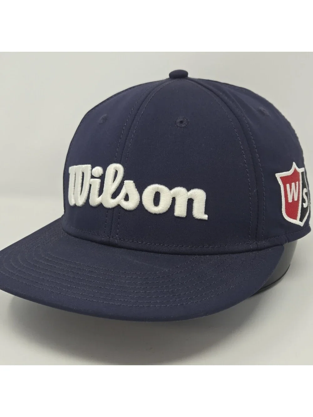 Wilson Staff Golf Hat Cap Navy Blue Adjustable Hook & Loop Performance